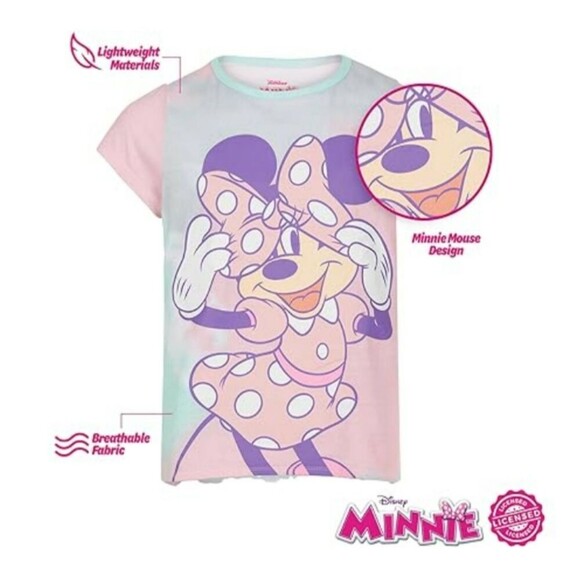 Disney Minnie Girls Cotton graphic T-Shirts 4 Pack - size 6 - Picture 2 of 13